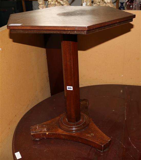 Victorian mahogany hexagonal topped wine table